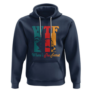 WTF Where's The Ferret Funny Hoodie TS09 Navy Printyourwear