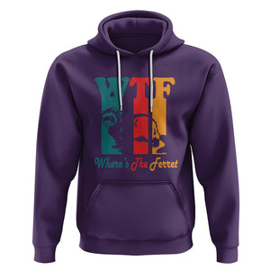 WTF Where's The Ferret Funny Hoodie TS09 Purple Printyourwear