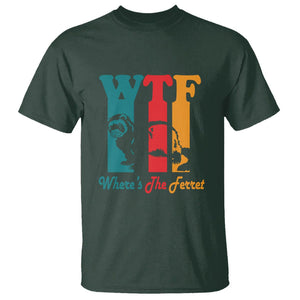 WTF Where's The Ferret Funny T Shirt TS09 Dark Forest Green Printyourwear