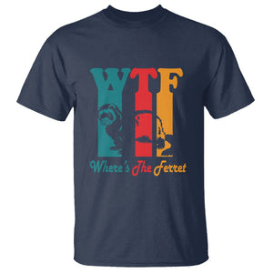 WTF Where's The Ferret Funny T Shirt TS09 Navy Printyourwear