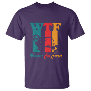 WTF Where's The Ferret Funny T Shirt TS09 Purple Printyourwear