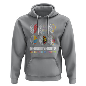 Neurodiversity Hoodie We All Think Differently Autism ADHD ASD TS09 Sport Gray Printyourwear