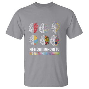 Neurodiversity T Shirt We All Think Differently Autism ADHD ASD TS09 Sport Gray Printyourwear