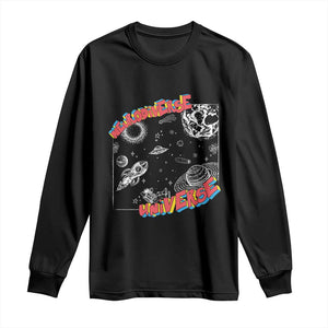 Funny Neurodiversity Long Sleeve Shirt Neurodiverse Brain Universe Autism ADHD TS09 Black Print Your Wear