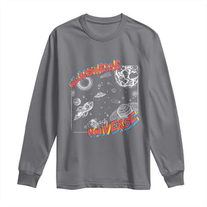 Funny Neurodiversity Long Sleeve Shirt Neurodiverse Brain Universe Autism ADHD TS09 Charcoal Print Your Wear