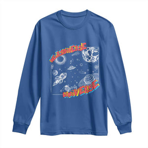 Funny Neurodiversity Long Sleeve Shirt Neurodiverse Brain Universe Autism ADHD TS09 Royal Blue Print Your Wear