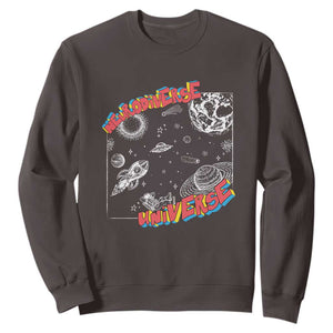 Funny Neurodiversity Sweatshirt Neurodiverse Brain Universe Autism ADHD TS09 Dark Chocolate Print Your Wear