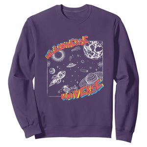 Funny Neurodiversity Sweatshirt Neurodiverse Brain Universe Autism ADHD TS09 Purple Print Your Wear