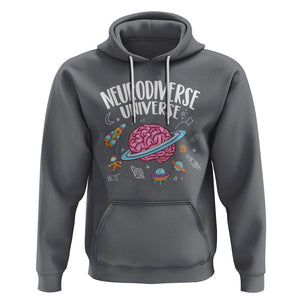 Neurodiversity Hoodie Neurodiverse Funny Brain Universe Autism ADHD ASD TS09 Charcoal Printyourwear