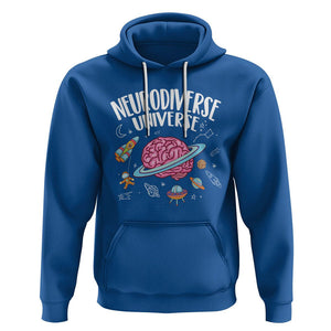 Neurodiversity Hoodie Neurodiverse Funny Brain Universe Autism ADHD ASD TS09 Royal Blue Printyourwear