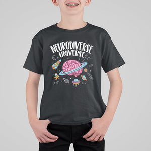 Neurodiversity T Shirt For Kid Neurodiverse Funny Brain Universe Autism ADHD ASD TS09 Black Printyourwear