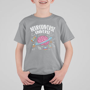 Neurodiversity T Shirt For Kid Neurodiverse Funny Brain Universe Autism ADHD ASD TS09 Sport Gray Printyourwear