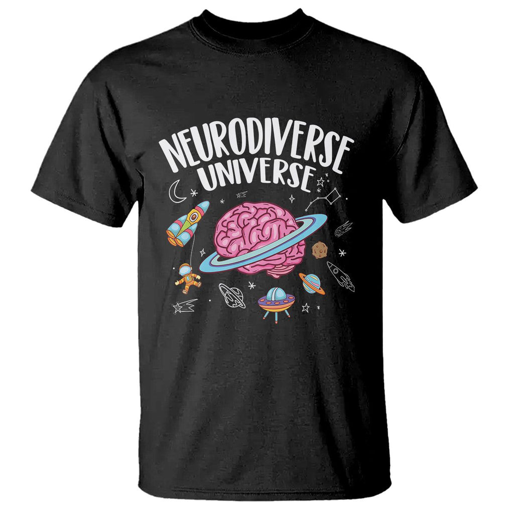 Neurodiversity T Shirt Neurodiverse Funny Brain Universe Autism ADHD ...