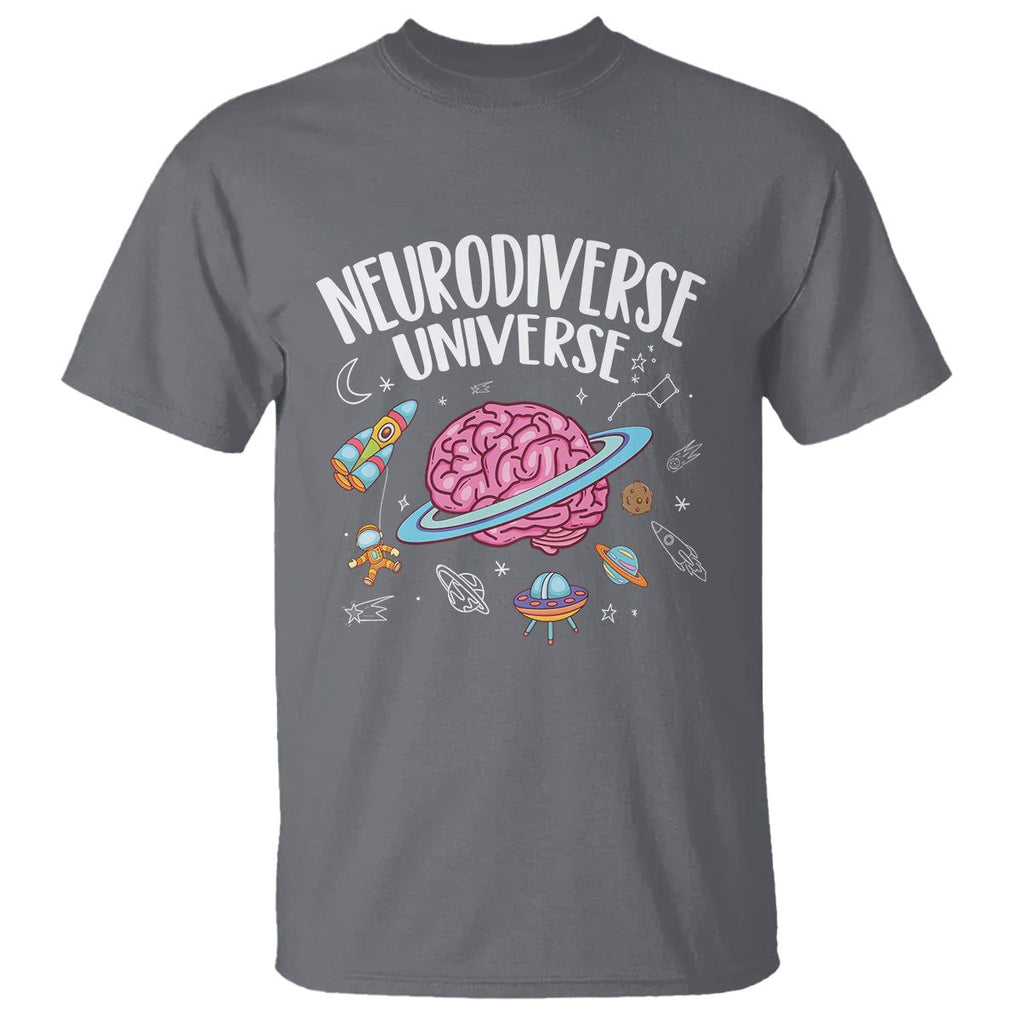 Neurodiversity T Shirt Neurodiverse Funny Brain Universe Autism ADHD ...