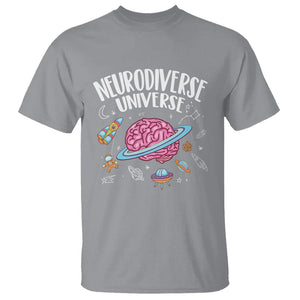 Neurodiversity T Shirt Neurodiverse Funny Brain Universe Autism ADHD ASD TS09 Sport Gray Printyourwear