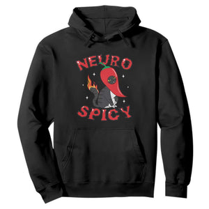 Neurodiversity Hoodie Neuro Spicy Funny Cat Lover Autism ADHD ASD TS09 Black Printyourwear