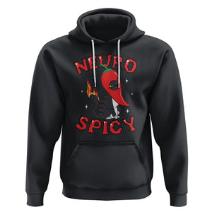 Neurodiversity Hoodie Neuro Spicy Funny Cat Lover Autism ADHD ASD TS09 Black Printyourwear