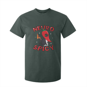 Neurodiversity T Shirt For Kid Neuro Spicy Funny Cat Lover Autism ADHD ASD TS09 Dark Forest Green Printyourwear