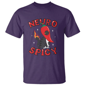 Neurodiversity T Shirt Neuro Spicy Funny Cat Lover Autism ADHD ASD TS09 Purple Printyourwear