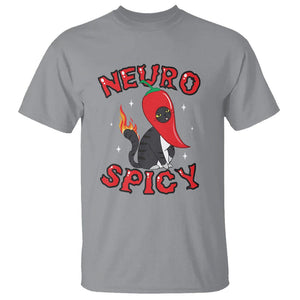 Neurodiversity T Shirt Neuro Spicy Funny Cat Lover Autism ADHD ASD TS09 Sport Gray Printyourwear