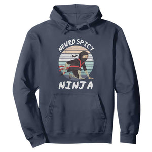 Neurodiversity Hoodie Neurospicy Ninja Autism ADHD ASD TS09 Navy Printyourwear