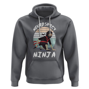 Neurodiversity Hoodie Neurospicy Ninja Autism ADHD ASD TS09 Charcoal Printyourwear