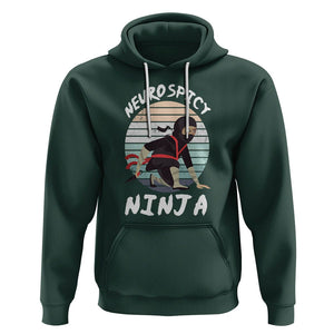 Neurodiversity Hoodie Neurospicy Ninja Autism ADHD ASD TS09 Dark Forest Green Printyourwear