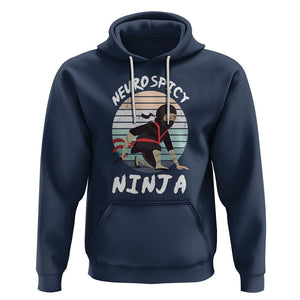 Neurodiversity Hoodie Neurospicy Ninja Autism ADHD ASD TS09 Navy Printyourwear