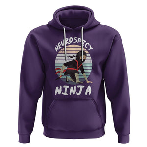 Neurodiversity Hoodie Neurospicy Ninja Autism ADHD ASD TS09 Purple Printyourwear