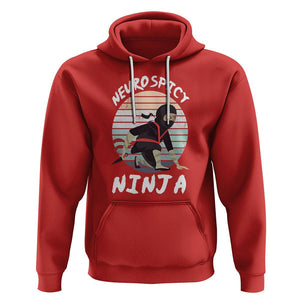 Neurodiversity Hoodie Neurospicy Ninja Autism ADHD ASD TS09 Red Printyourwear