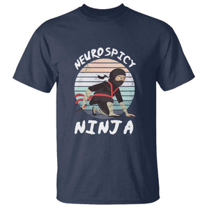 Neurodiversity T Shirt Neurospicy Ninja Autism ADHD ASD TS09 Navy Printyourwear