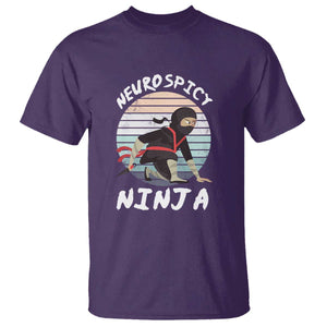 Neurodiversity T Shirt Neurospicy Ninja Autism ADHD ASD TS09 Purple Printyourwear