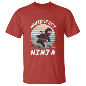 Neurodiversity T Shirt Neurospicy Ninja Autism ADHD ASD TS09 Red Printyourwear