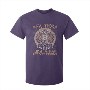 Funny Viking Dad T Shirt For Kid Fathor Like A Dad Just Way Mightier TS09 Purple Print Your Wear