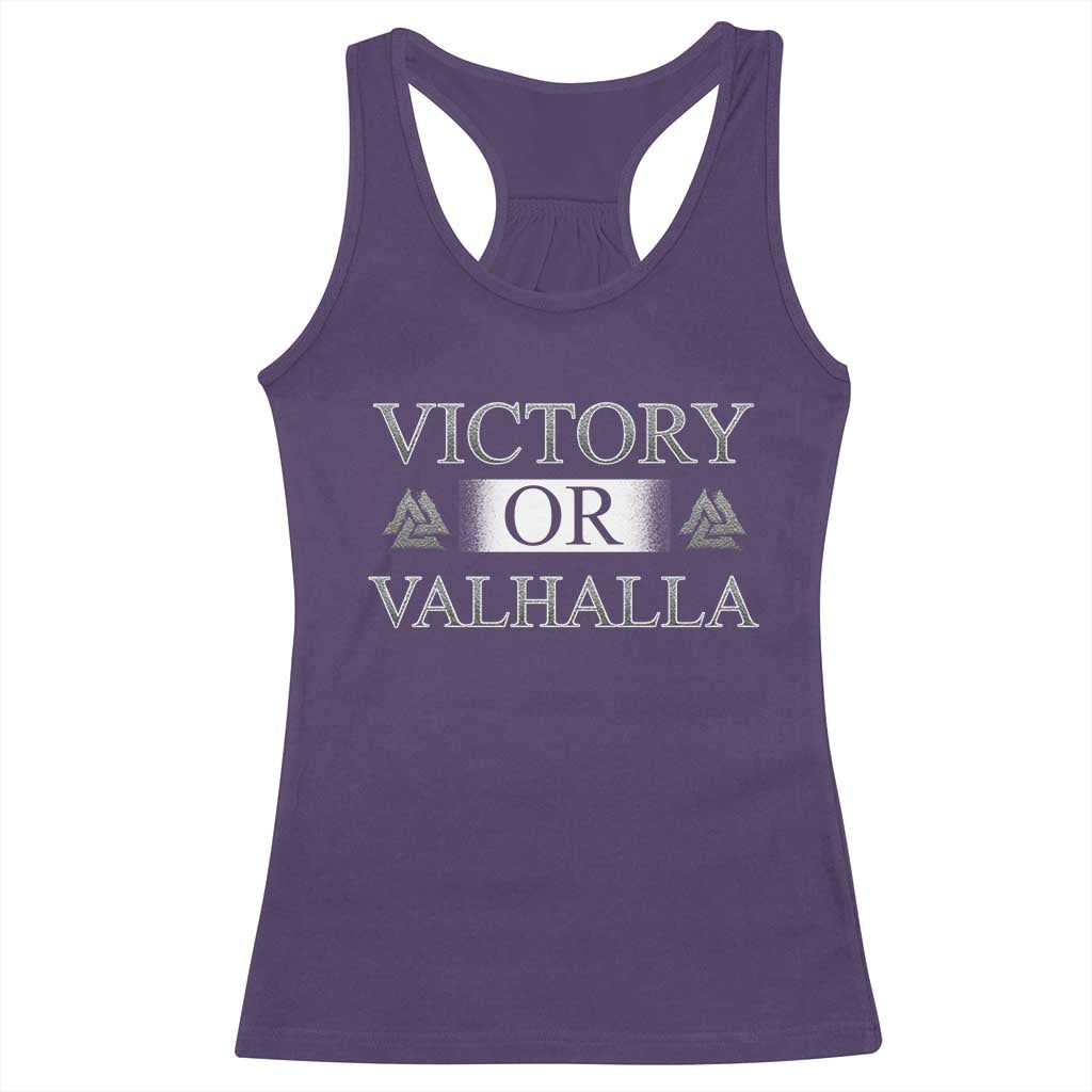 Viking Racerback Tank Top Victory Or Valhalla Norse Mythology TS09 Purple Print Your Wear