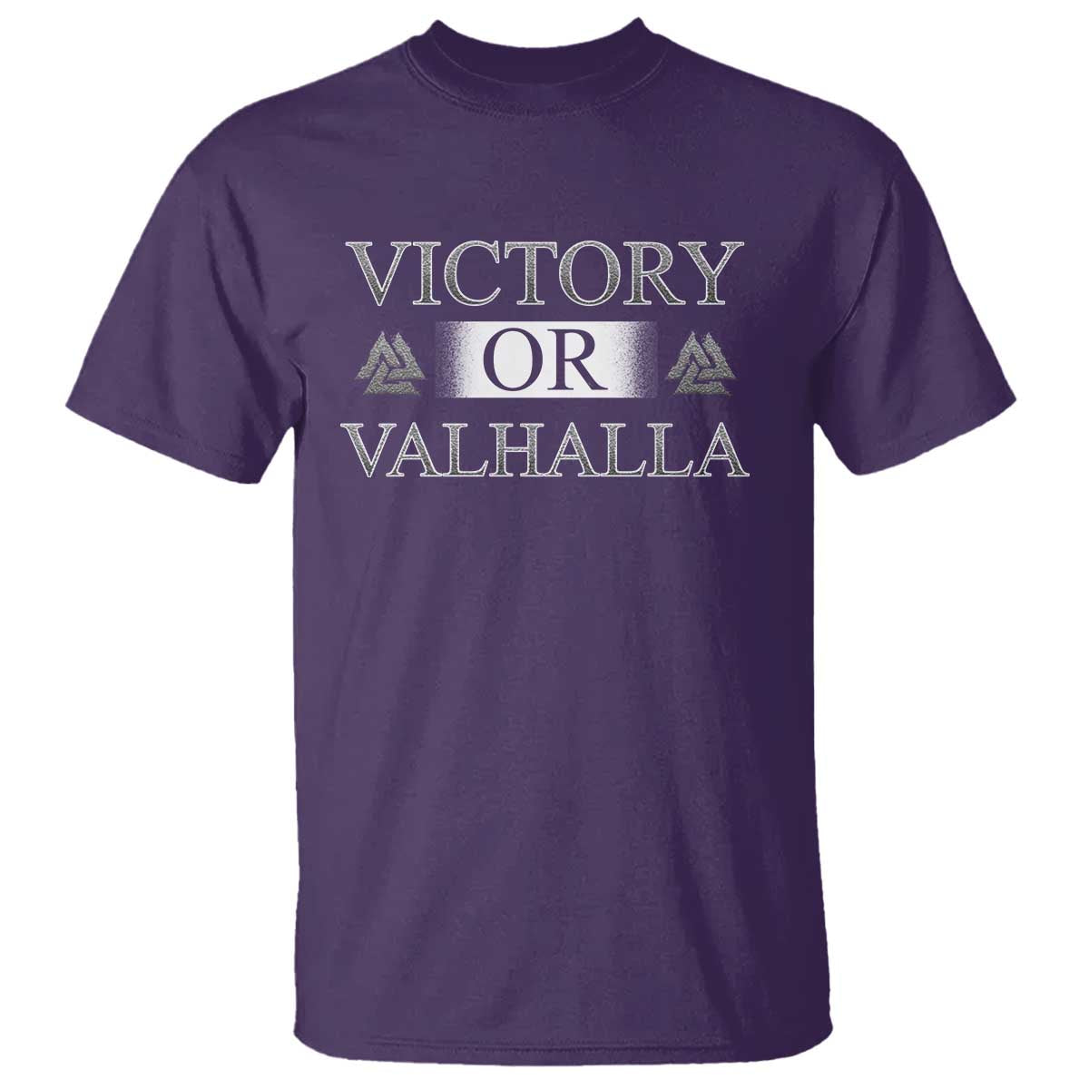 Viking T Shirt Victory Or Valhalla Norse Mythology TS09 Purple Print Your Wear