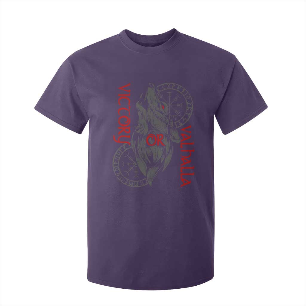 Viking Victory Or Valhalla T Shirt For Kid Norse Mythology TS09 Purple Print Your Wear