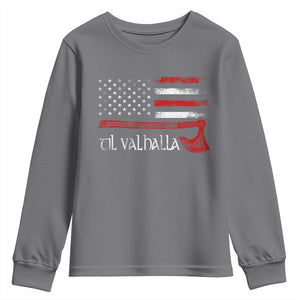 Viking Til Valhalla Youth Sweatshirt TS09 Charcoal Print Your Wear
