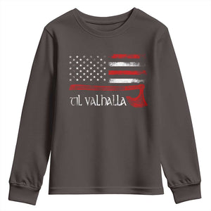 Viking Til Valhalla Youth Sweatshirt TS09 Dark Chocolate Print Your Wear