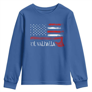 Viking Til Valhalla Youth Sweatshirt TS09 Royal Blue Print Your Wear