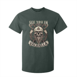Viking T Shirt For Kid See You In Valhalla TS09 Dark Forest Green Print Your Wear