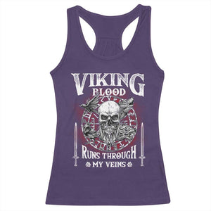 Viking Blood Runs Through My Veins Racerback Tank Top TS09 Purple Print Your Wear