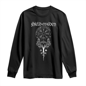 Shield Maiden Long Sleeve Shirt Female Warrior Scandinavian Folklore Mythology TS09 Black Print Your Wear