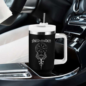 Shield Maiden Tumbler With Handle Female Warrior Scandinavian Folklore Mythology TS09 Print Your Wear