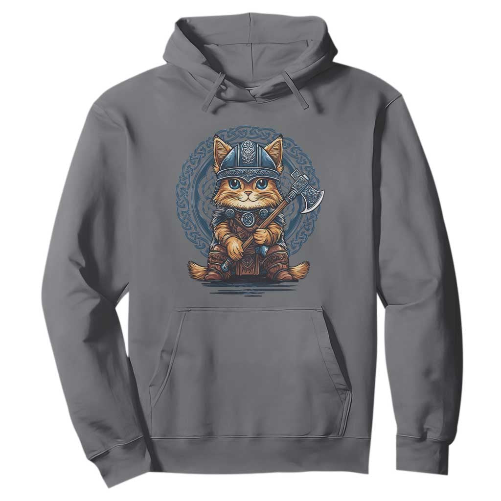 Nordic Norse Viking Cat Warrior Hoodie TS09 Charcoal Print Your Wear