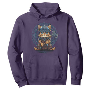 Nordic Norse Viking Cat Warrior Hoodie TS09 Purple Print Your Wear