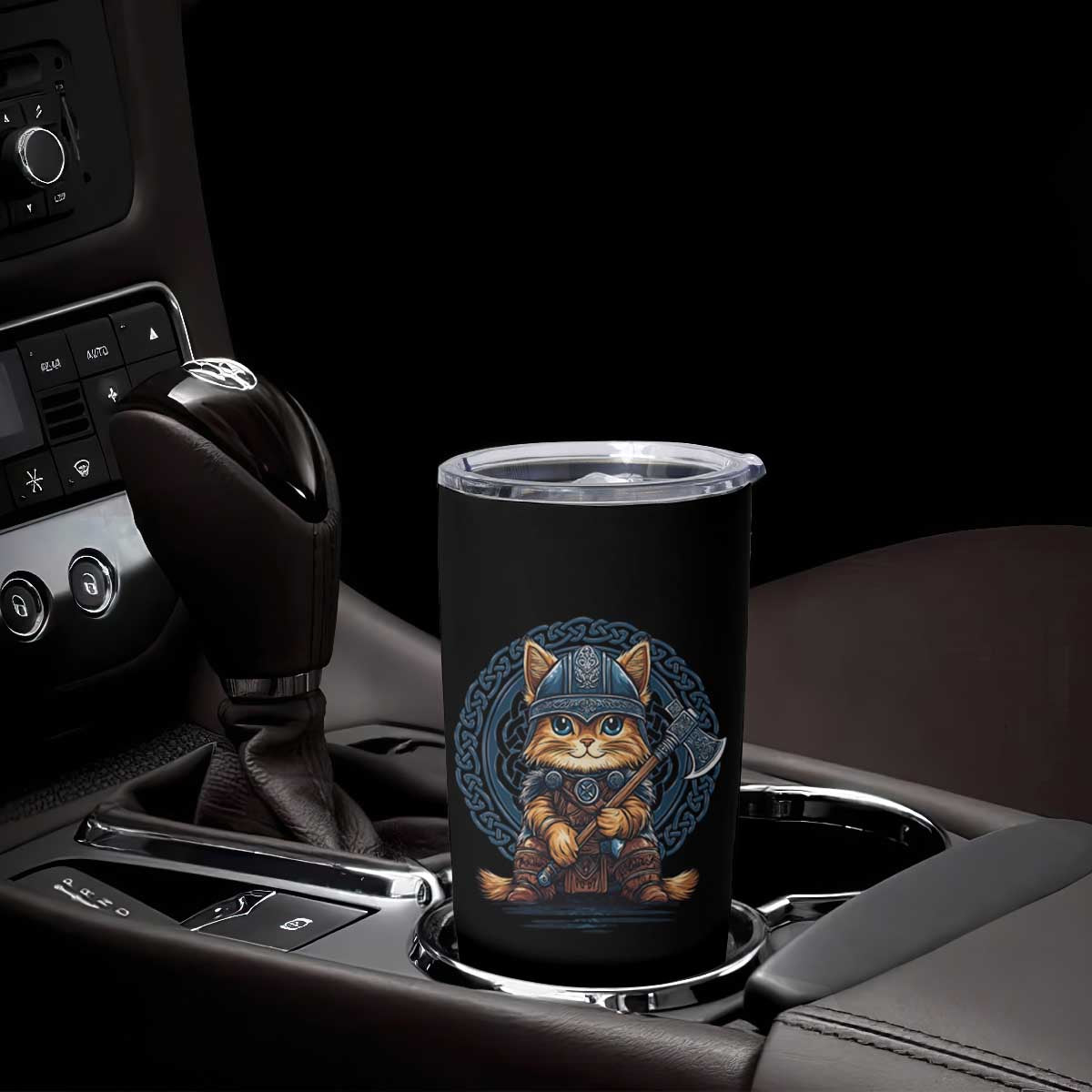 Nordic Norse Viking Cat Warrior Tumbler Cup TS09 Print Your Wear