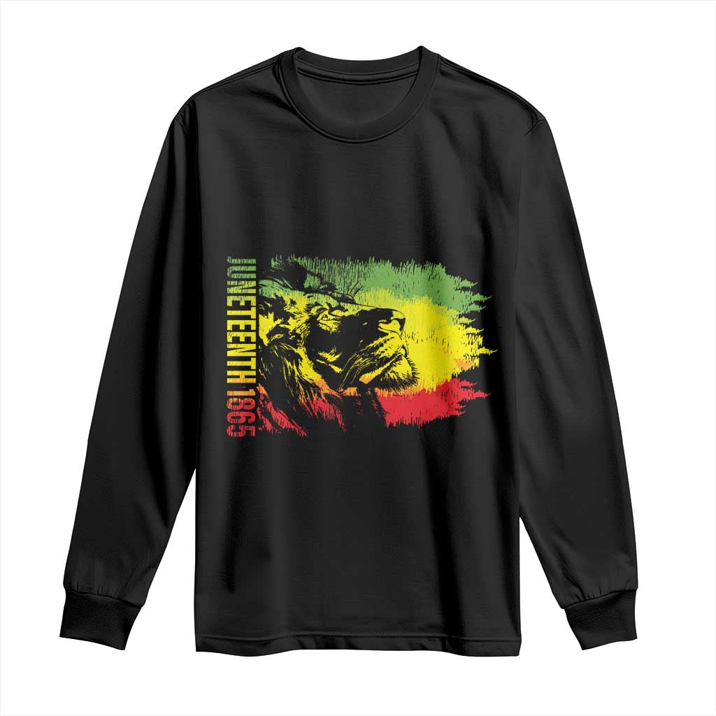 Juneteenth Long Sleeve Shirt Lion King 1865 African American TS09 Black Print Your Wear