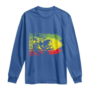 Juneteenth Long Sleeve Shirt Lion King 1865 African American TS09 Royal Blue Print Your Wear