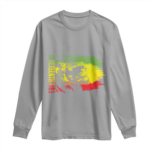 Juneteenth Long Sleeve Shirt Lion King 1865 African American TS09 Sport Gray Print Your Wear